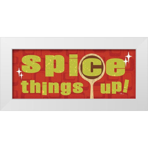 Kitchen It VII White Modern Wood Framed Art Print by Pela Studio