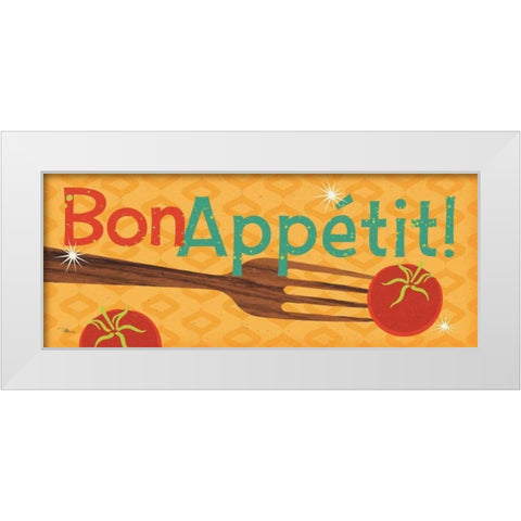 Kitchen It IX White Modern Wood Framed Art Print by Pela Studio