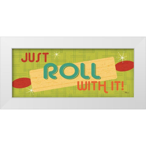 Kitchen It X White Modern Wood Framed Art Print by Pela Studio