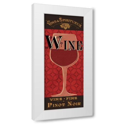 Red Label III White Modern Wood Framed Art Print by Pela Studio