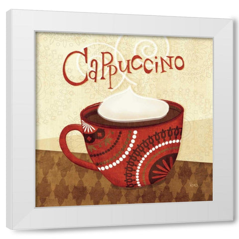 Cup of Joe II White Modern Wood Framed Art Print by Charron, Veronique