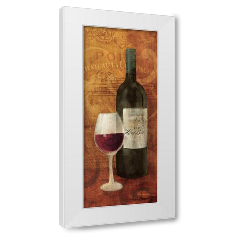 Vin Rouge Panel I White Modern Wood Framed Art Print by Hristova, Albena