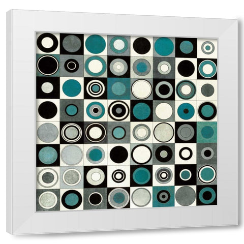Carnaby Street Blue White Modern Wood Framed Art Print by Wild Apple Portfolio