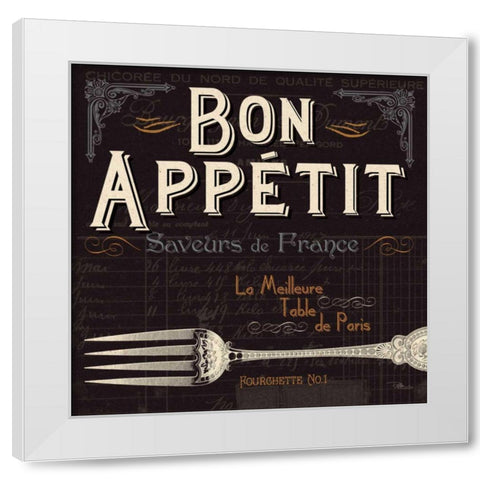 Flavors of France III White Modern Wood Framed Art Print by Pela Studio