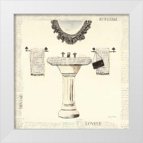Emilys Boudoir II Sink White Modern Wood Framed Art Print by Adams, Emily