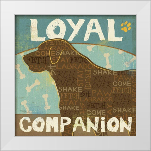 Best Friends II White Modern Wood Framed Art Print by Pela Studio