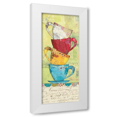 Come for Coffee White Modern Wood Framed Art Print by Prahl, Courtney