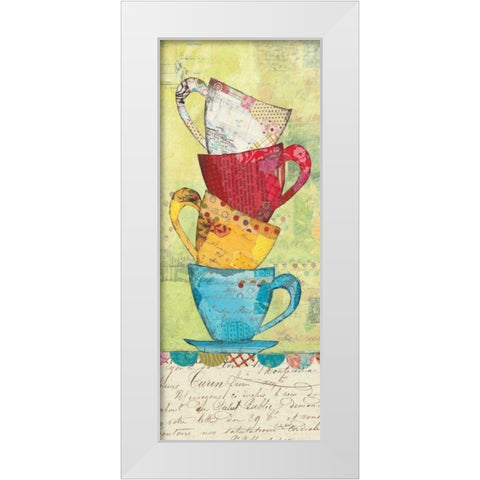 Come for Coffee White Modern Wood Framed Art Print by Prahl, Courtney