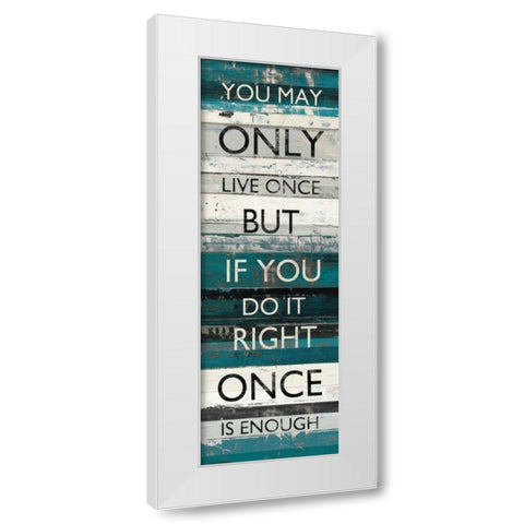 Blue Zephyr Quote I White Modern Wood Framed Art Print by Schick, Mike