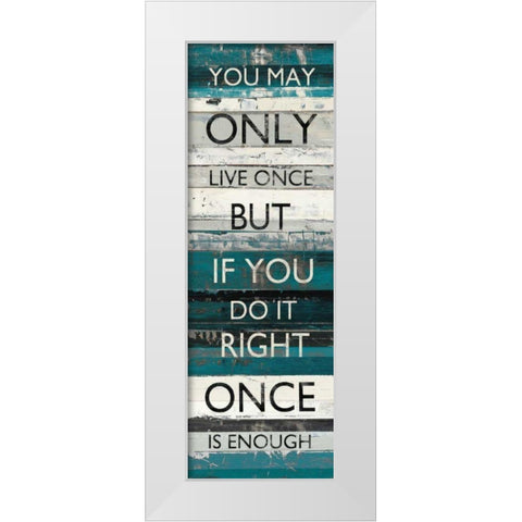 Blue Zephyr Quote I White Modern Wood Framed Art Print by Schick, Mike