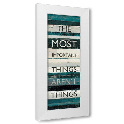 Blue Zephyr Quote II White Modern Wood Framed Art Print by Schick, Mike