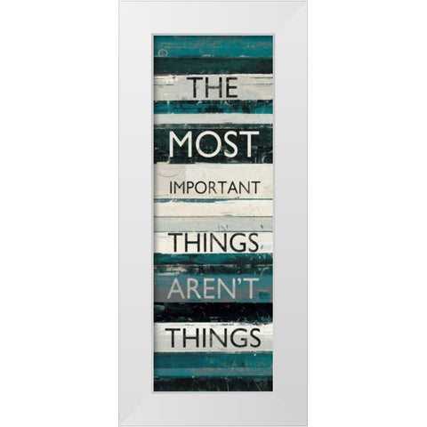Blue Zephyr Quote II White Modern Wood Framed Art Print by Schick, Mike