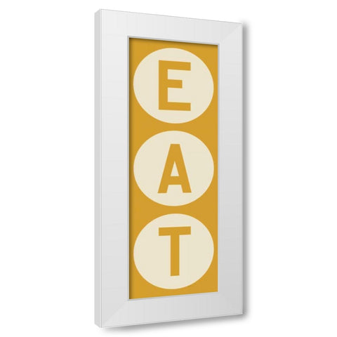 Eat White Modern Wood Framed Art Print by Fowler, Ryan