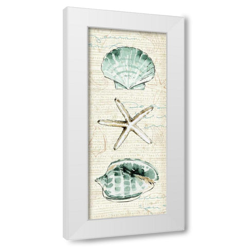 Ocean Prints V White Modern Wood Framed Art Print by Pela Studio