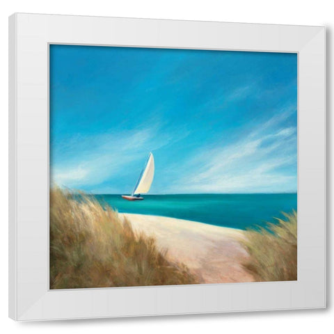 Sunday Sail White Modern Wood Framed Art Print by Purinton, Julia