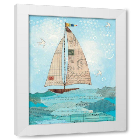 Coastal Notes I White Modern Wood Framed Art Print by Prahl, Courtney