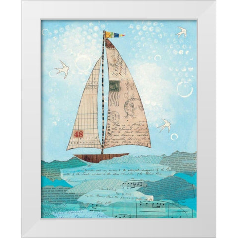 Coastal Notes I White Modern Wood Framed Art Print by Prahl, Courtney