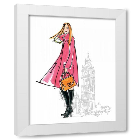 Colorful Fashion I - London White Modern Wood Framed Art Print by Tavoletti, Anne