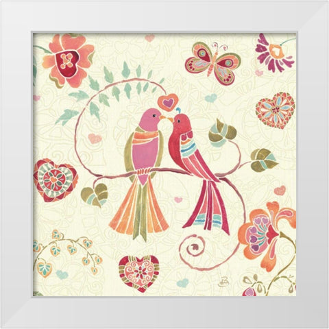Lighthearted II White Modern Wood Framed Art Print by Brissonnet, Daphne