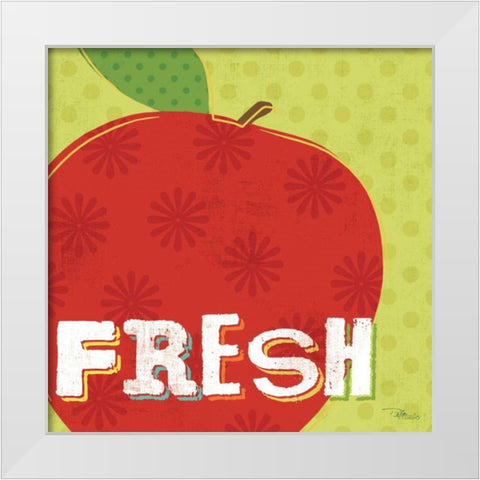 Good Food I White Modern Wood Framed Art Print by Pela Studio