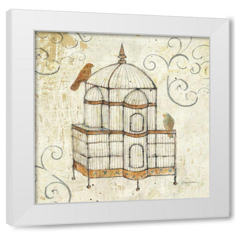 Bird Cage I White Modern Wood Framed Art Print by Tillmon, Avery