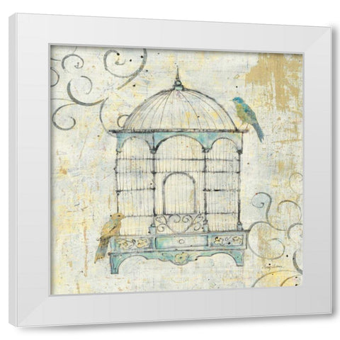 Bird Cage IV White Modern Wood Framed Art Print by Tillmon, Avery