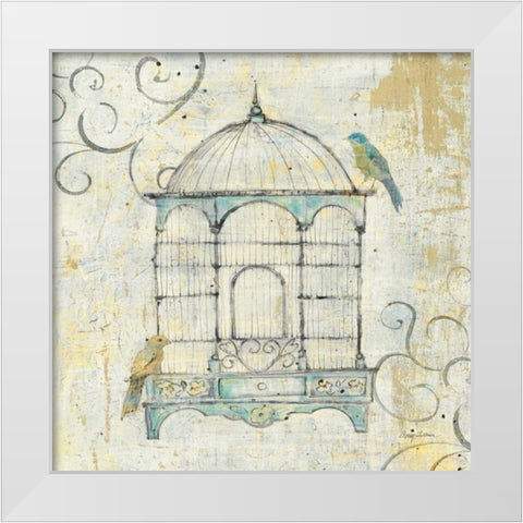 Bird Cage IV White Modern Wood Framed Art Print by Tillmon, Avery