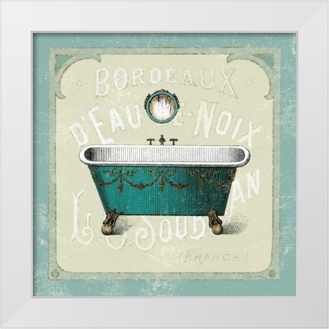 Parisian Bath IV White Modern Wood Framed Art Print by Schlabach, Sue