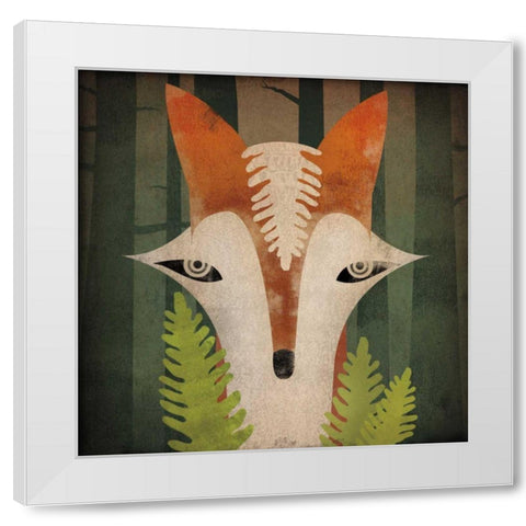 Fern Fox White Modern Wood Framed Art Print by Fowler, Ryan
