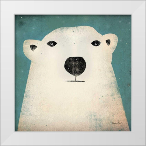 Polar Bear White Modern Wood Framed Art Print by Fowler, Ryan