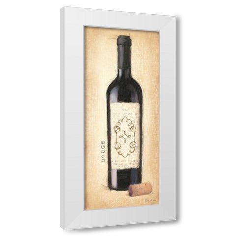 Vintage Rouge Bottle White Modern Wood Framed Art Print by Adams, Emily