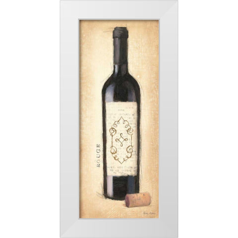Vintage Rouge Bottle White Modern Wood Framed Art Print by Adams, Emily