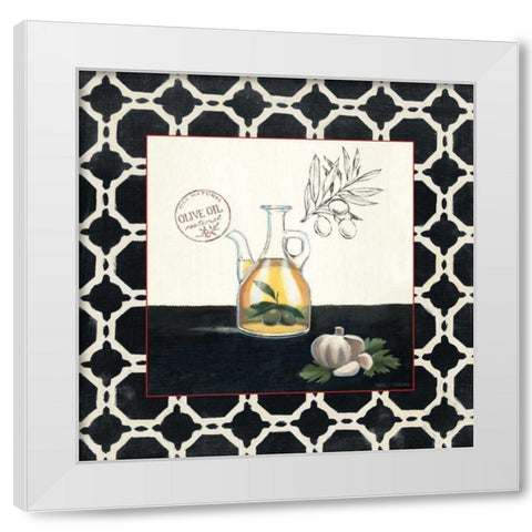 Olive Oil and Garlic White Modern Wood Framed Art Print by Fabiano, Marco