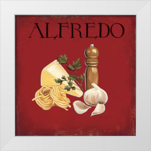 Italian Cuisine III White Modern Wood Framed Art Print by Fabiano, Marco