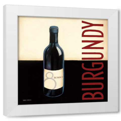 Vin Moderne II White Modern Wood Framed Art Print by Fabiano, Marco