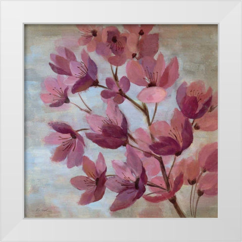 April Blooms I White Modern Wood Framed Art Print by Vassileva, Silvia