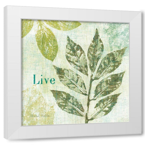Natures Impressions I White Modern Wood Framed Art Print by Mullan, Michael