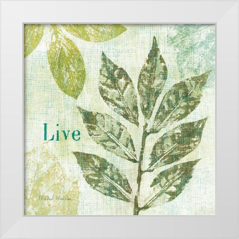 Natures Impressions I White Modern Wood Framed Art Print by Mullan, Michael