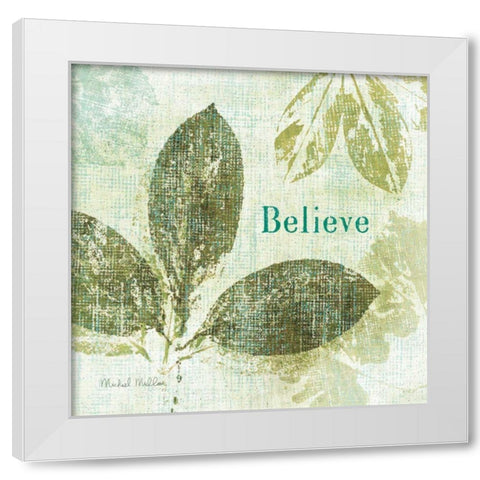Natures Impressions IV White Modern Wood Framed Art Print by Mullan, Michael