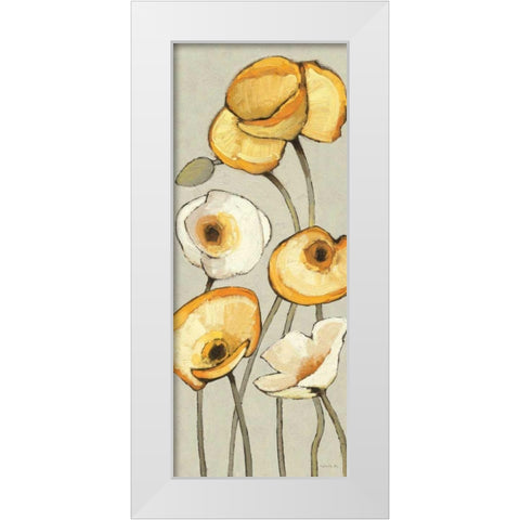Jaune Gris Panel I White Modern Wood Framed Art Print by Novak, Shirley
