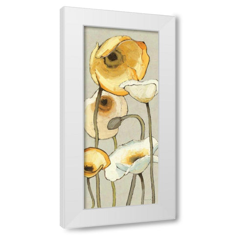 Jaune Gris Panel II White Modern Wood Framed Art Print by Novak, Shirley