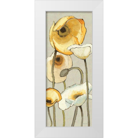 Jaune Gris Panel II White Modern Wood Framed Art Print by Novak, Shirley