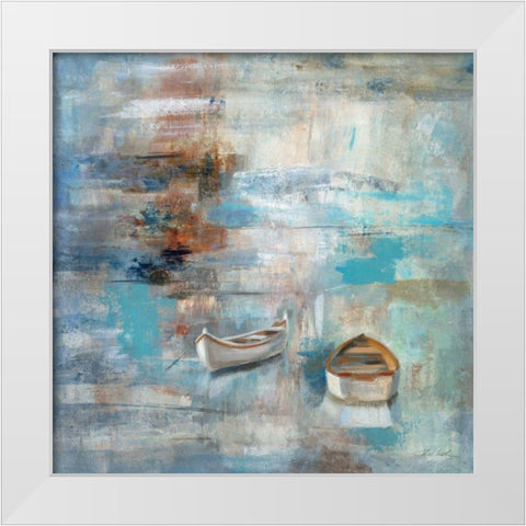 Calm Sea White Modern Wood Framed Art Print by Vassileva, Silvia