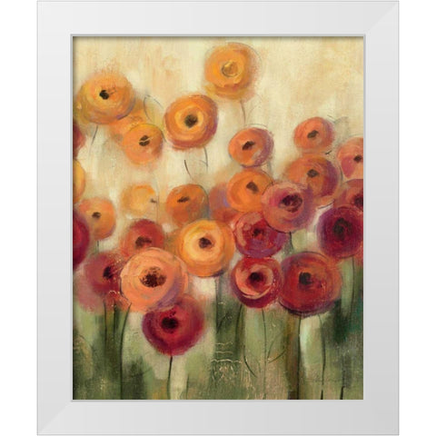 Ranunculi Field III White Modern Wood Framed Art Print by Vassileva, Silvia