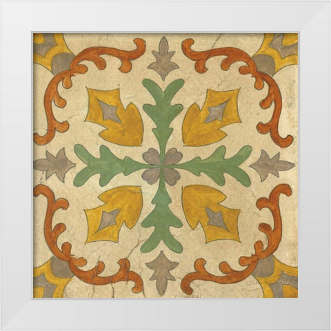 Andalucia Tiles I Color White Modern Wood Framed Art Print by Vassileva, Silvia