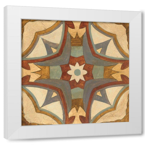 Andalucia Tiles E Color White Modern Wood Framed Art Print by Vassileva, Silvia
