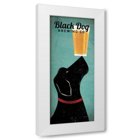 Black Dog Brewing Co. White Modern Wood Framed Art Print by Fowler, Ryan