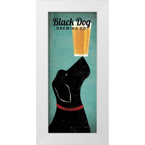 Black Dog Brewing Co. White Modern Wood Framed Art Print by Fowler, Ryan