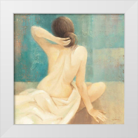 Thoughtfulness I White Modern Wood Framed Art Print by Hristova, Albena