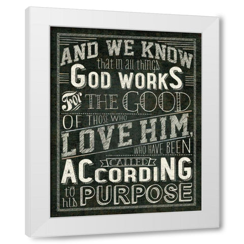 Holy Words I White Modern Wood Framed Art Print by Pela Studio